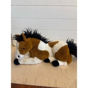 Dan Dee Brown White Black Horse Soft 18in Plush Palomino Painted Laying Animal